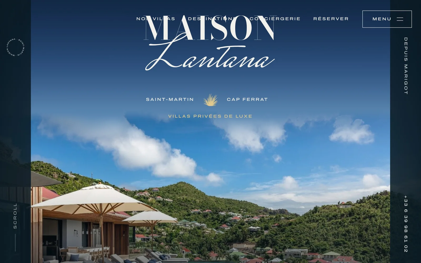 Maison Lantana, l'arrivée, sur ordinateur