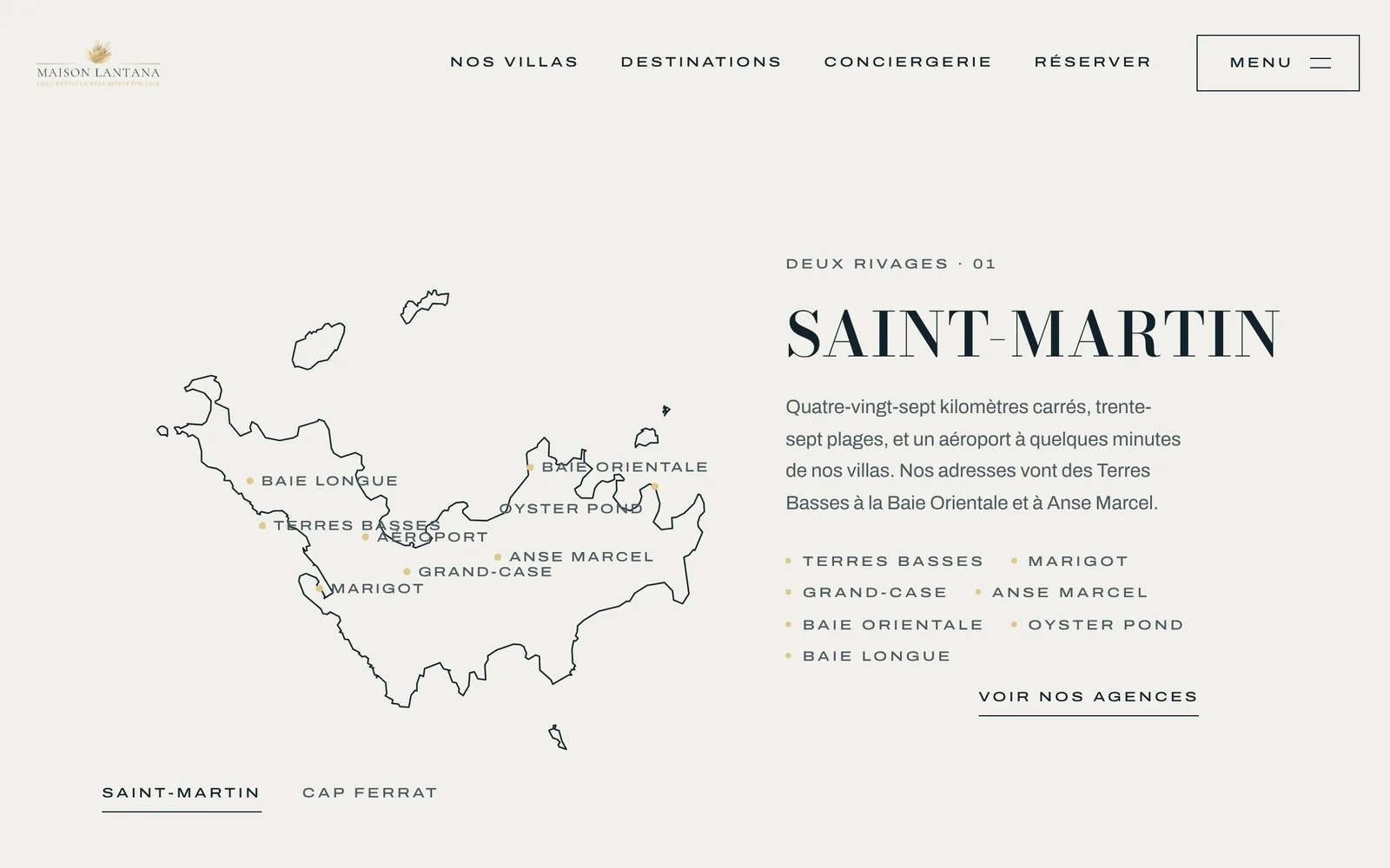 Maison Lantana, la carte, sur ordinateur