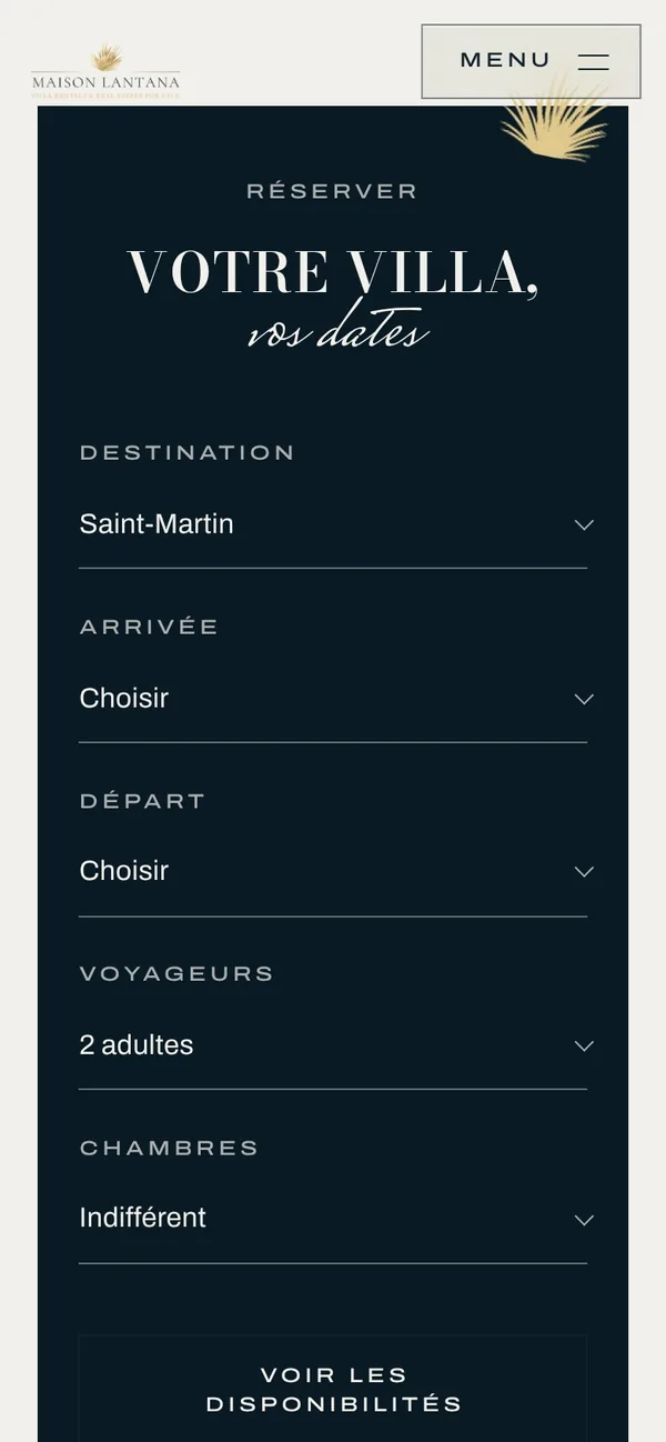 Maison Lantana, réserver, sur téléphone