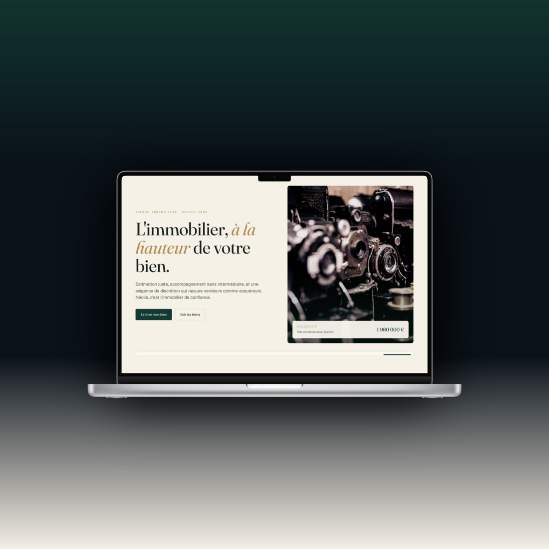 Néolis, site et CRM immobilier